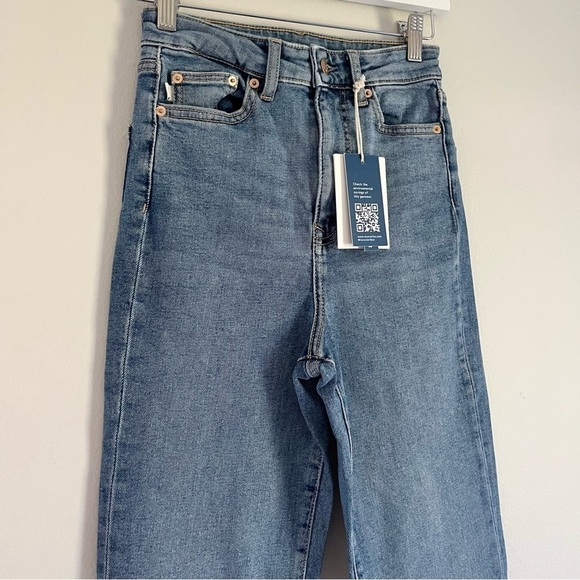 NWT Lovers + Friends Greyson Ultra High Rise Slim Boot Jeans Skyline Blue 24 - Picture 6 of 13